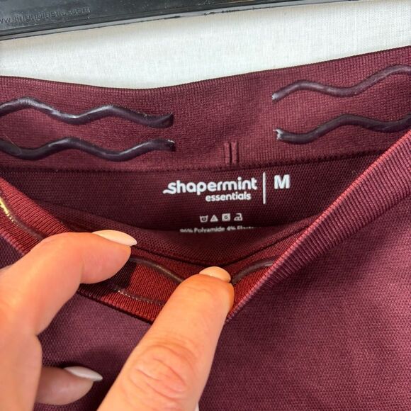 Ladies Shapermint High-Waisted Burgundy Shape wear Leggings‎ Size Medium - Picture 6 of 11
